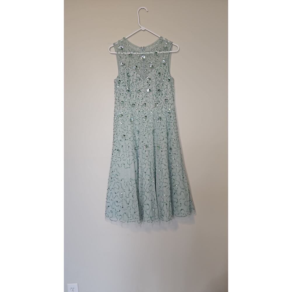Adrianna Papell Illusion Beaded Mesh Dress - Picture 3 of 5